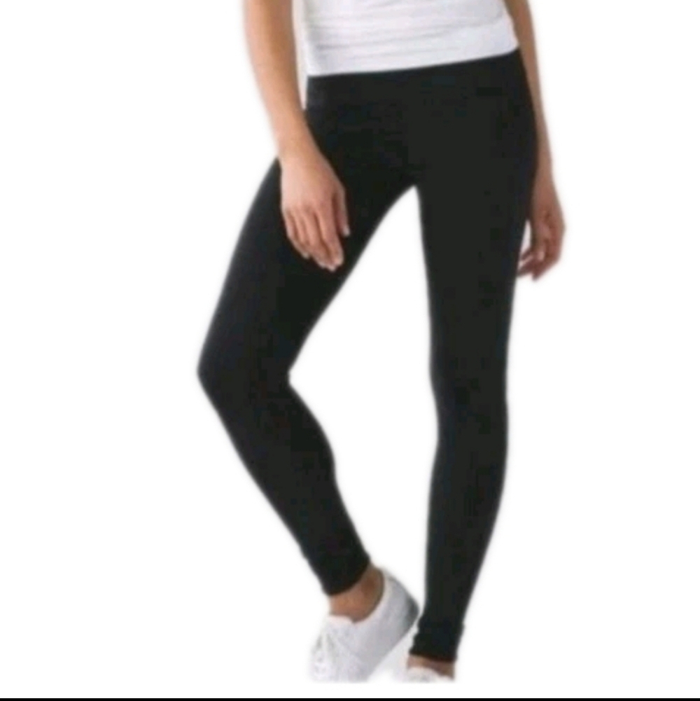 LULULEMON Wunder Reversible Leggings Black Regal Plum Miss Mosaic Black Size 6 - Picture 11 of 11